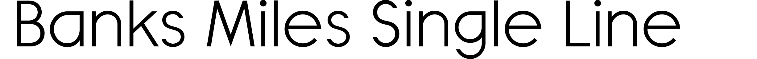 Banks Miles Single Line